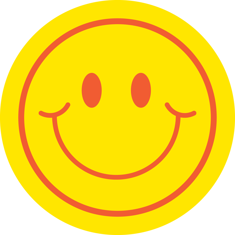 Smiley Face Sticker Illustration